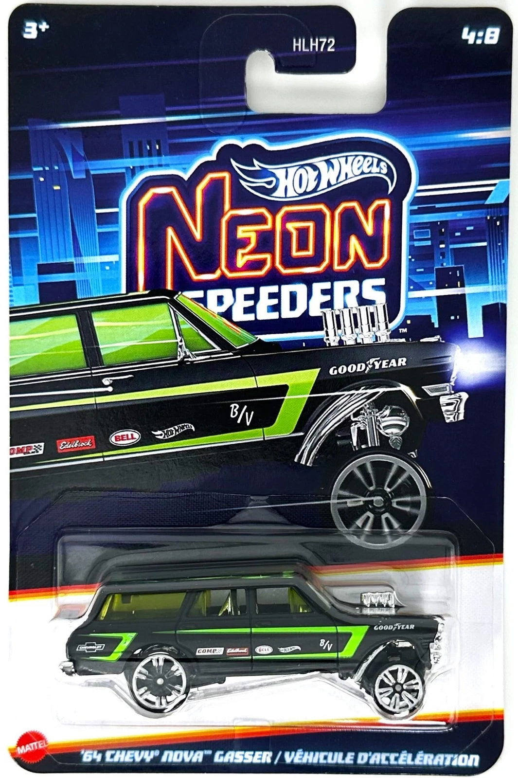 Hot Wheels Neon Speeders Series - 2024 Mix 2 - Exclusivo de Walmart - HLH72-HRW75 - Conjunto de ocho (8) autos