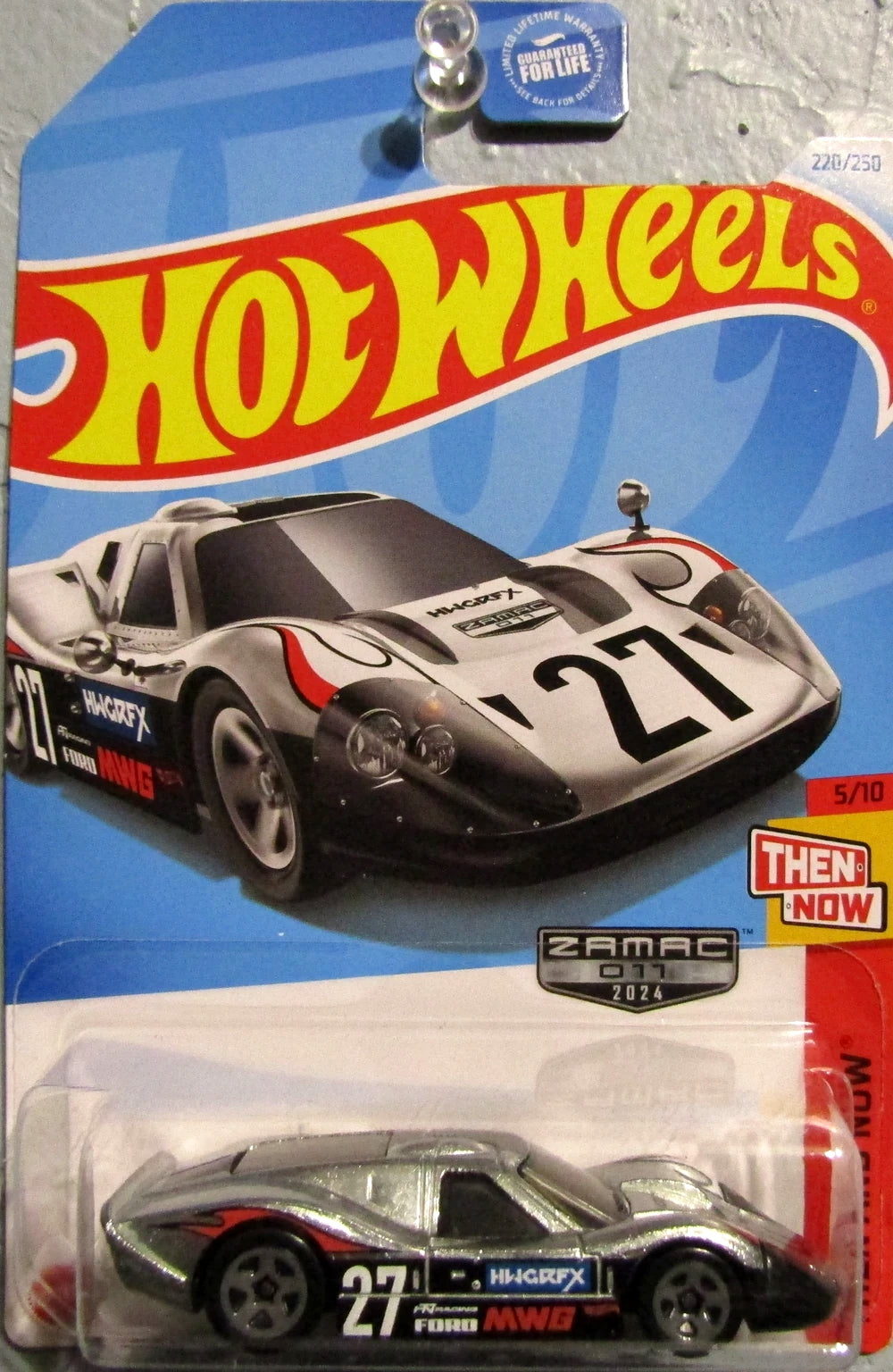 Hot Wheels '67 Ford GT40 Mk. IV HW Then and Now HTF56 - ZAMAC #011 - Walmart Exclusive