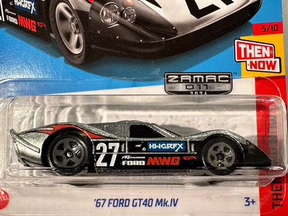 Hot Wheels '67 Ford GT40 Mk. IV HW Then and Now HTF56 - ZAMAC #011 - Walmart Exclusive