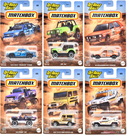 MATCHBOX Off Road Rally II Series 2024 - HVT01-GGF12 - Set of Six (6) - Walmart Exclusive