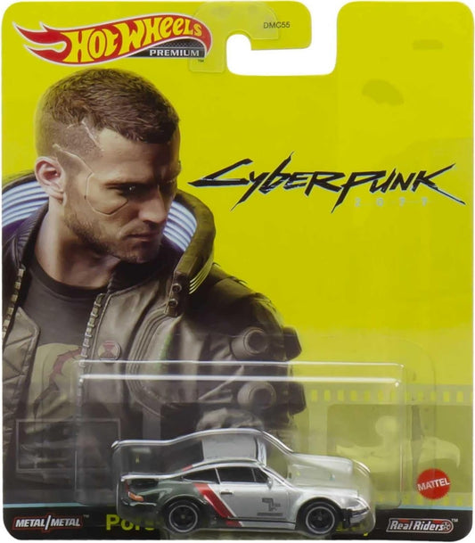 Hot Wheels Pop Culture Porsche 911 Turbo (930) HXD95 - Premium with Real Riders - Cyberpunk 2077