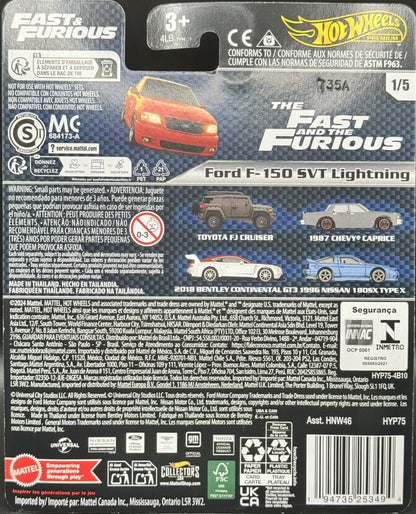 Hot Wheels The Fast & the Furious Ford F-150 SVT Lightning HYP75 - Premium with Real Riders