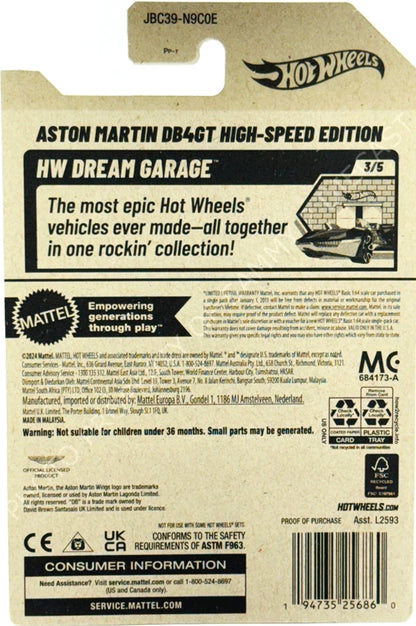 Hot Wheels Aston Martin DB4GT High-Speed Edition HW Dream Garage JBC39 - 2025 Super Treasure Hunt