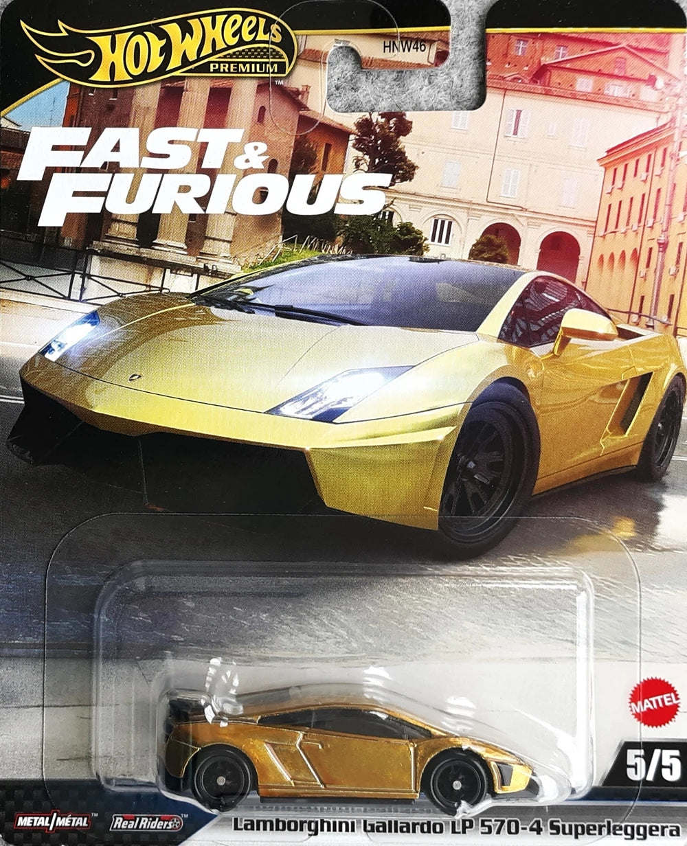 Hot Wheels Fast & Furious Lamborghini Gallardo LP 570-4 Superleggera JBM01 - Premium with Real Riders