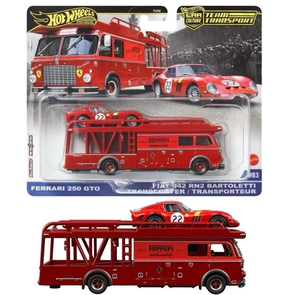 Hot Wheels Premium Team Transport #83 Ferrari 250 GTO and Fiat 642 RN2 Bartoletti Transporter JBM37 - 2025 Mix 4