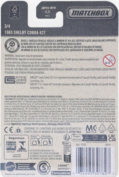 MATCHBOX 1968 Ford Mustang GT CS GTL04 - Exclusivité Walmart 2020