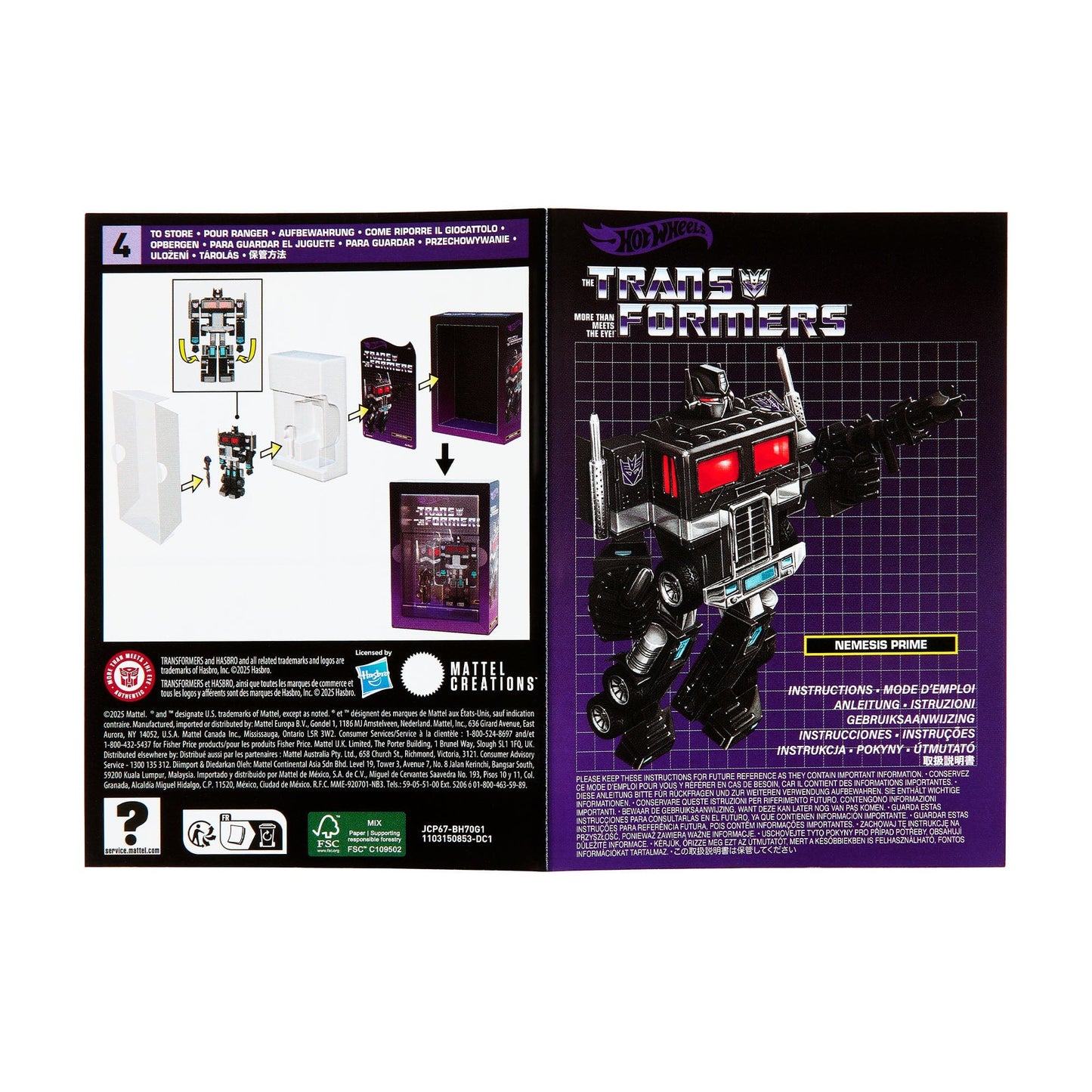 Hot Wheels Transformers Nemesis Prime - JCP67