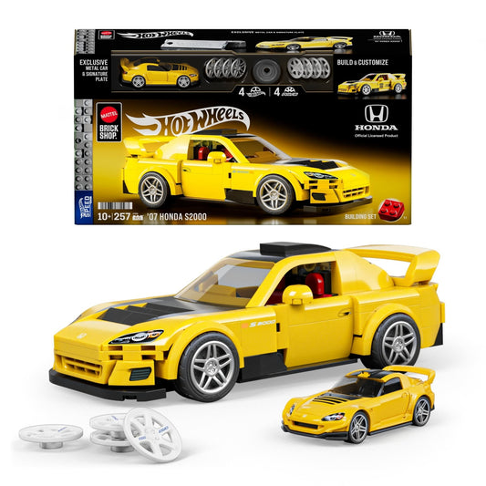 Mattel Brick Shop Hot Wheels ’07 Honda S2000 Building Set JFR88