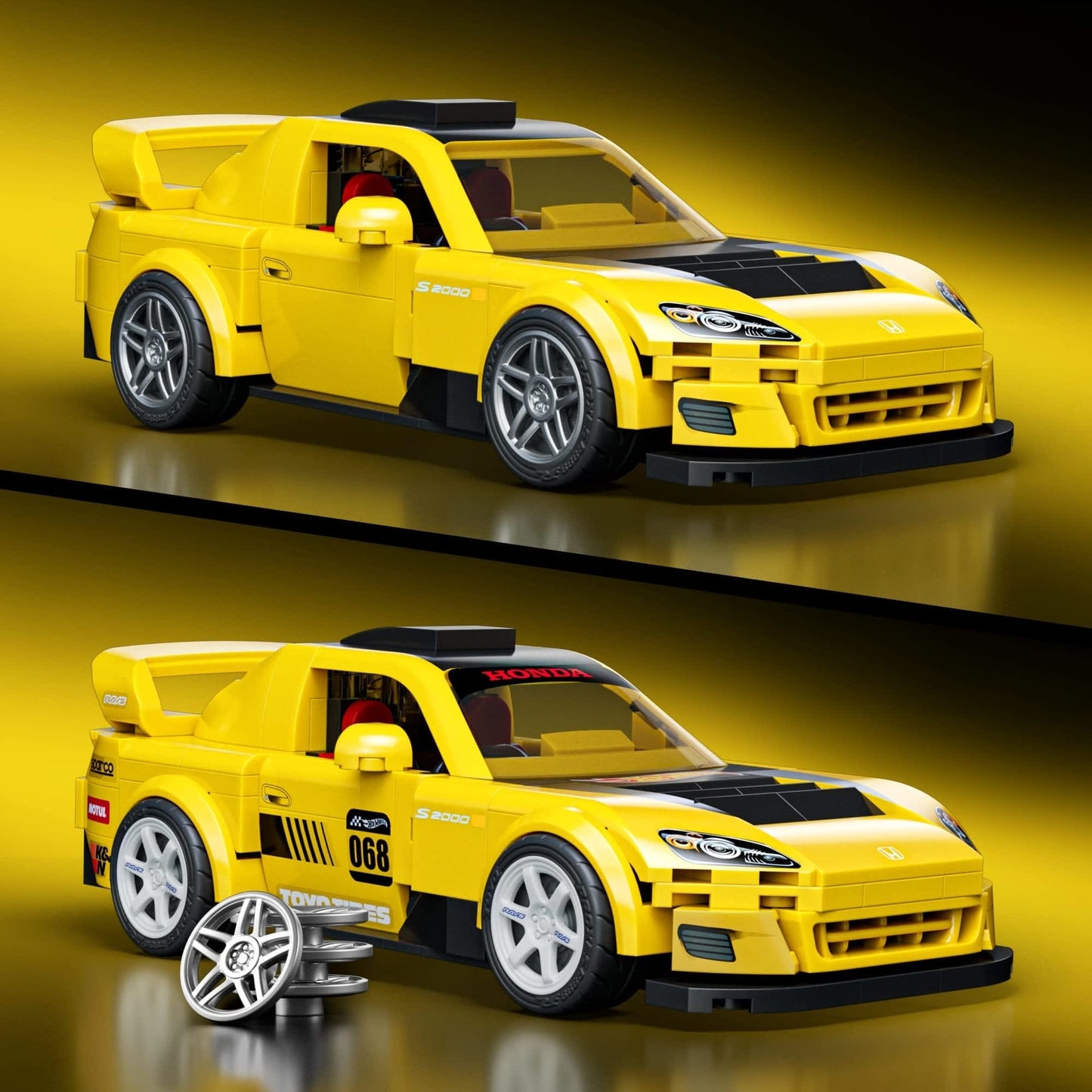 Mattel Brick Shop Hot Wheels ’07 Honda S2000 Building Set JFR88