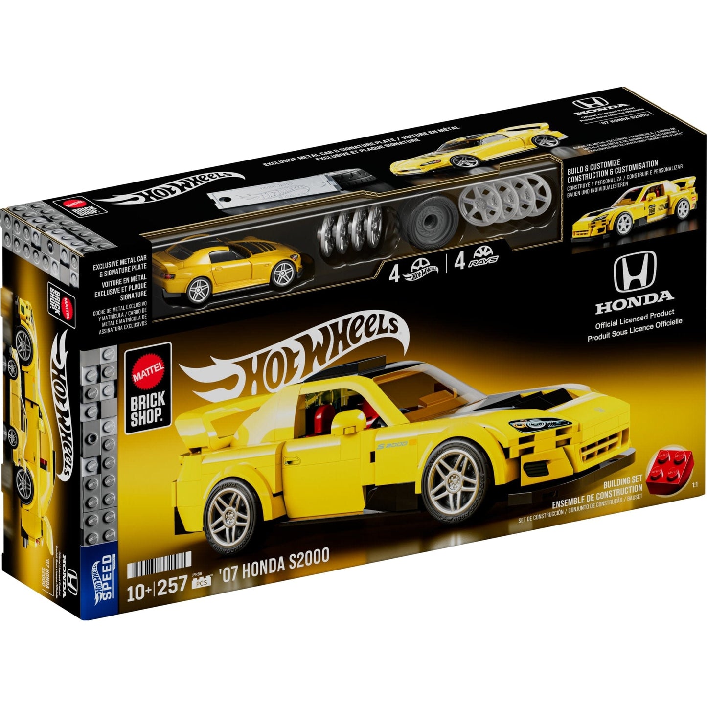 Mattel Brick Shop Hot Wheels ’07 Honda S2000 Building Set JFR88
