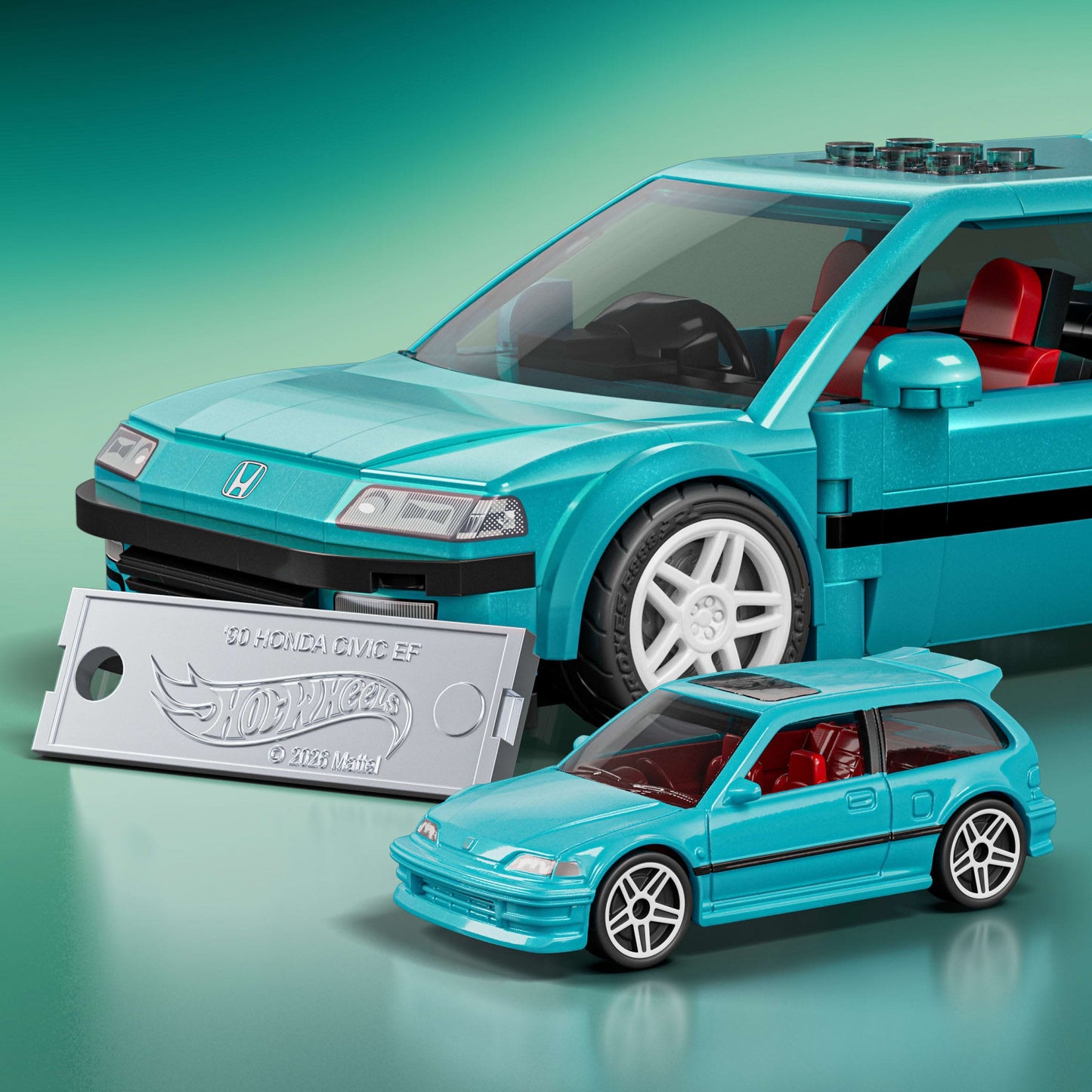 Mattel Brick Shop Hot Wheels Custom ’90 Honda Civic EF Building Set JHF62