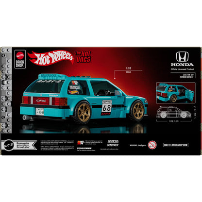 Mattel Brick Shop Hot Wheels Custom ’90 Honda Civic EF Building Set JHF62