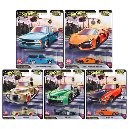Hot Wheels Premium Car Culture Deutschland Design - FPY86-957C - Estuche C de 5 coches - Premium con pilotos reales