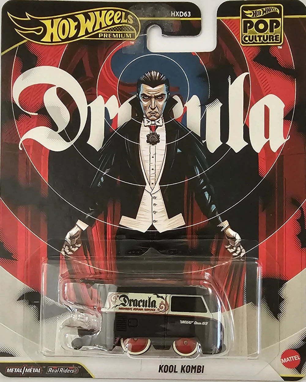 Hot Wheels Pop Culture Dracula Kool Kombi JHX01 - Premium with Real Riders