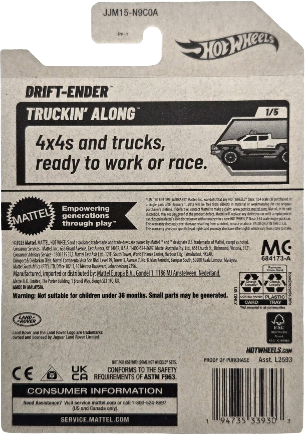 Hot Wheels Drift-Ender Truckin' Along JJM15 - 2026 Super Treasure Hunt