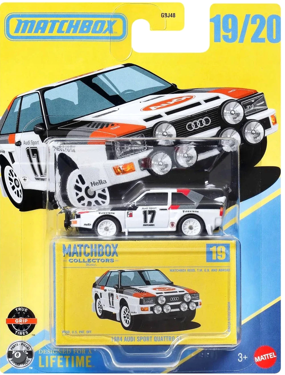 MATCHBOX Collectors Audi Sport Quattro S1 JJV93 - Premium with True Grip Tires