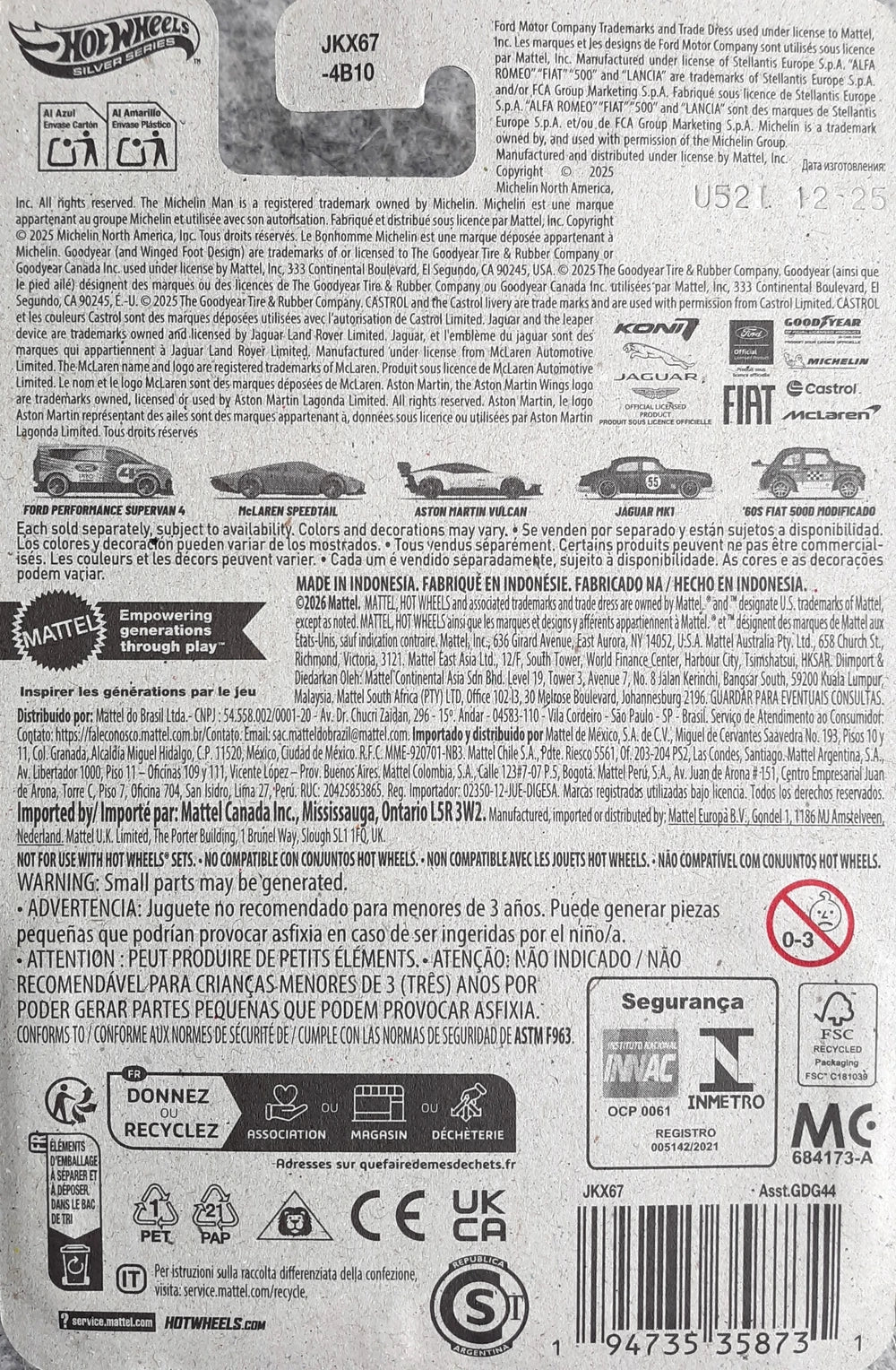 Hot Wheels Série Scènes de rue des années 90 2025 - JCB57-GDG44 - Coffret complet