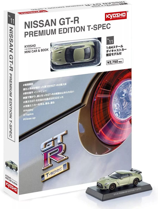 Kyosho Mini Car & Book - Nissan GT-R Premium Edition T-Spec - Limited – Millennium Jade Green Metallic - K07067TJ