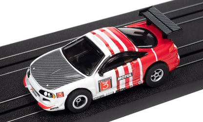 Auto World Xtraction 1995 Mitsubishi Eclipse (White/Red) HO Scale Slot Car - SC378eclipsewhite