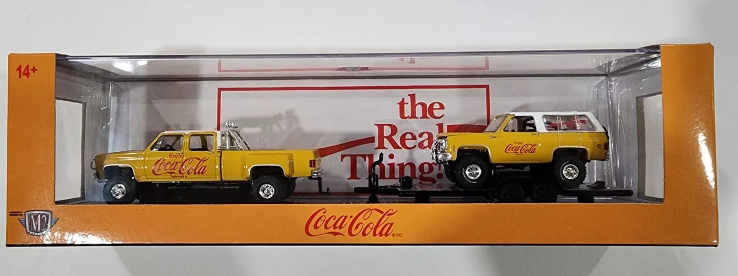 M2 Machines Coca-Cola - 1972 Chevrolet Cheyenne Super 30 and 1973 Chevrolet K5 Blazer TW28 23-07