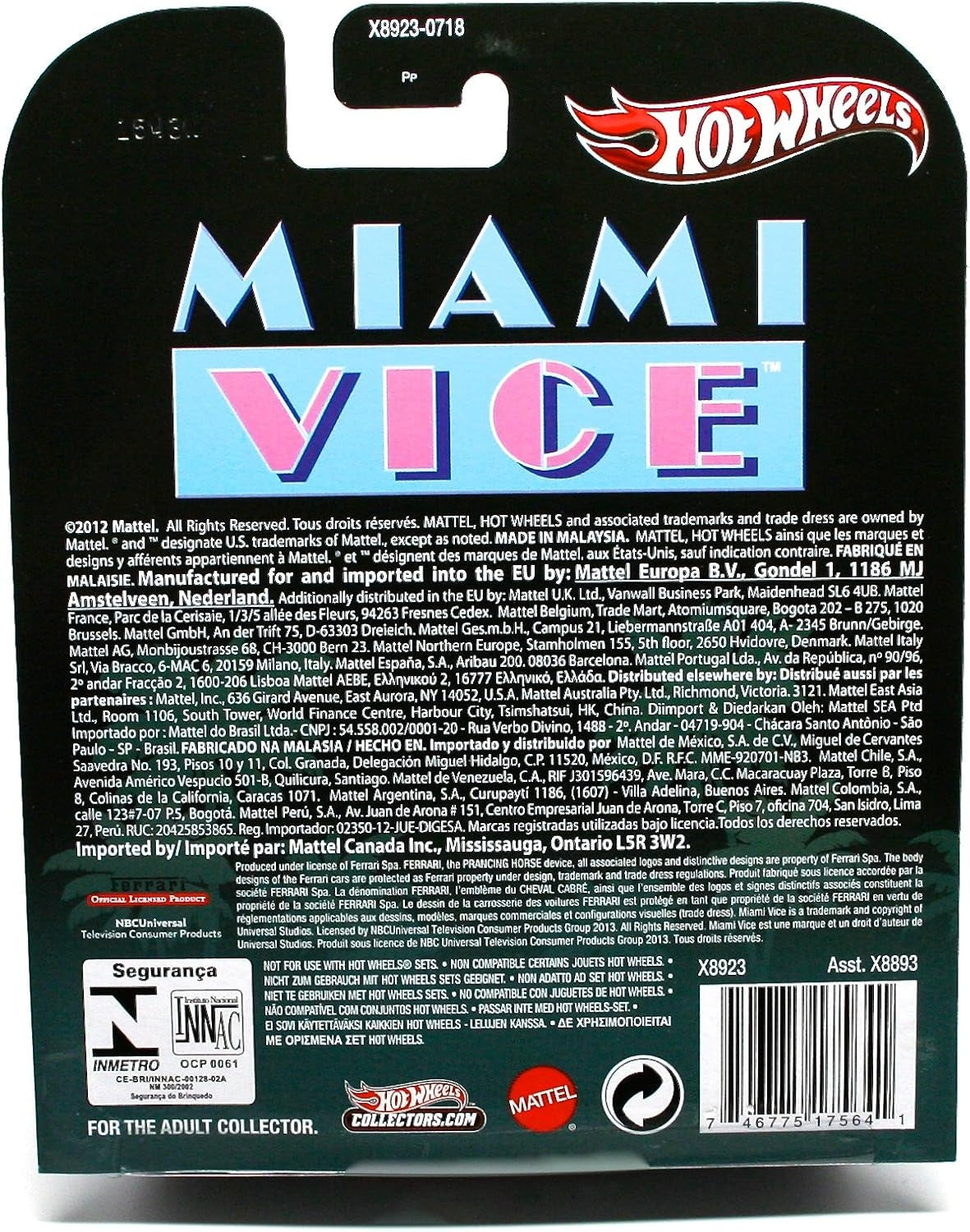 Hot Wheels Ferrari 365 GTS4 "Daytona Spyder" - X8923 - Retro Entertainment: Miami Vice