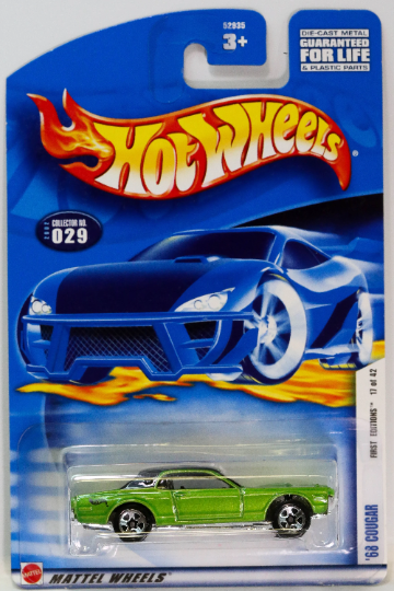 Vintage Hot Wheels '68 Cougar - 2002 First Editions 52935 - Plus (+) a Bonus Hot Wheel