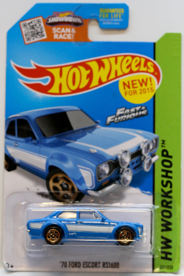 Hot Wheels '70 Ford Escort RS1600 HW Workshop CFH18 - Plus (+) a Bonus Hot Wheel - Fast & Furious