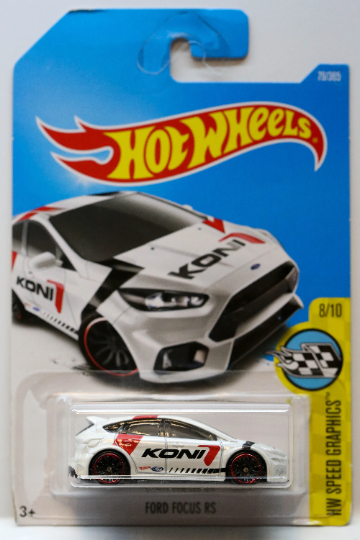 Broken Blister - Hot Wheels Ford Focus RS HW Speed Graphics DTX64 - Plus (+) a Bonus Hot Wheel - Rare and HTF - Broken Blister