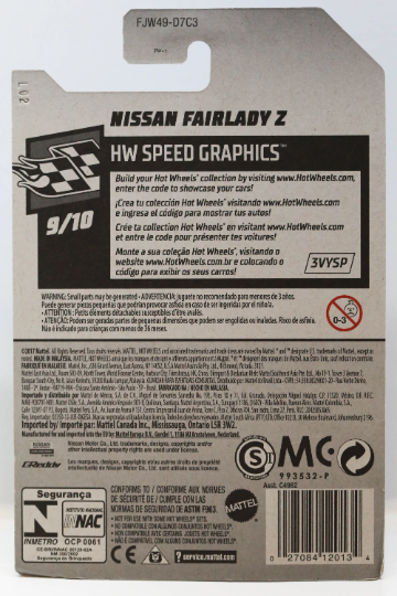 Hot Wheels Nissan Fairlady Z HW Speed Graphics FJW49 - Plus (+) a Bonus Hot Wheel