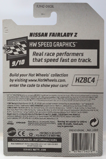 Hot Wheels Nissan Fairlady Z HW Speed Graphics FJY42
