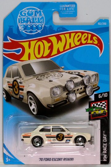 Hot Wheels '70 Ford Escort RS1600 HW Race Day FYD23 - Plus (+) a Bonus Hot Wheel