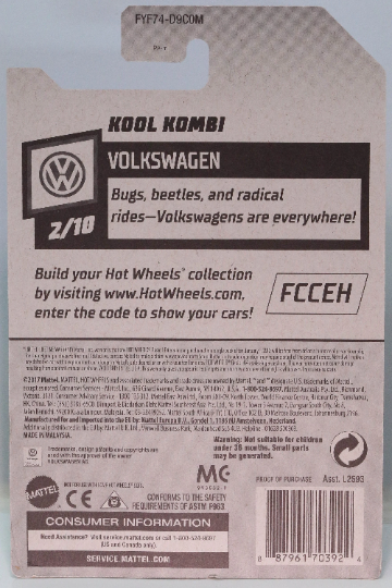 Hot Wheels Kool Kombi HW Volkswagen FYF74 - Plus (+) a Bonus Hot Wheel - Magnus Walker