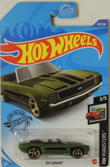 Hot Wheels '69 Camaro HW Roadsters GHG06 - Plus (+) a Bonus Hot Wheel