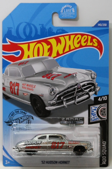 Hot Wheels '52 Hudson Hornet HW Rod Squad GHG34 - ZAMAC #016 - Walmart Exclusive - Plus (+) a Bonus Hot Wheel