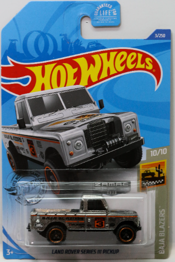 Hot Wheels Land Rover Series III Pickup HW Baja Blazers GHG43 - ZAMAC #003 - Walmart Exclusive