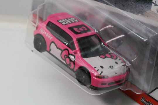 Hot Wheels Car Culture: Modern Classics Honda Civic EG GJR00 - Premium with Real Riders - Hello Kitty