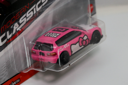 Hot Wheels Car Culture: Modern Classics Honda Civic EG GJR00 - Premium with Real Riders - Hello Kitty
