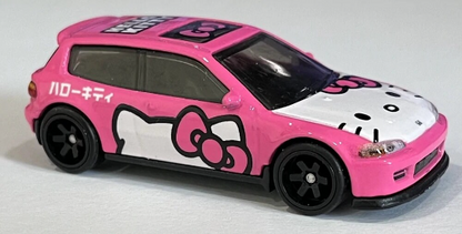 Hot Wheels Car Culture: Modern Classics Honda Civic EG GJR00 - Premium with Real Riders - Hello Kitty