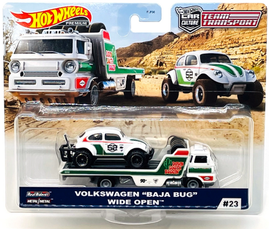 Hot Wheels Premium Team Transport #23 Volkswagen "Baja Bug" Wide Open GJT44