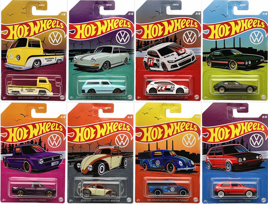 Hot Wheels 2022 Volkswagen Walmart Exclusive Collection - Plus (+) a Bonus Hot Wheel - Full Set - GRT01-956D