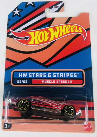 Hot Wheels 1/64 Stars and Stripes Series - Walmart Exclusive - GRT01-HDH - Set of Eight (8) Cars