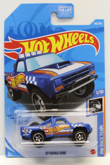 Hot Wheels '87 Dodge D100 HW Race Team GRY18 - Plus (+) a Bonus Hot Wheel