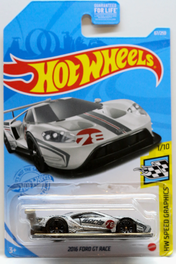 Hot Wheels 2016 Ford GT Race HW Speed Graphics GRY40