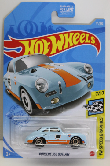 Hot Wheels Porsche 356 Outlaw HW Speed Graphics GRY45 - Plus (+) a Bonus Hot Wheel