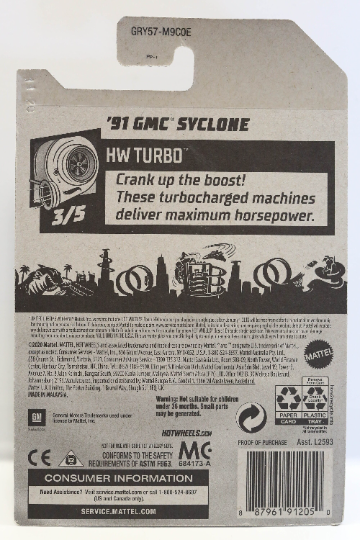 Hot Wheels '91 GMC Syclone HW Turbo GRY57