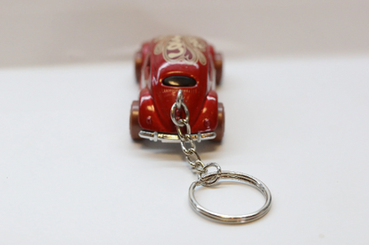 Hot Wheels Volkswagen Beetle HW Holiday Racers GRY79 Keychain - Plus (+) a Bonus Hot Wheel - Perfect Gift