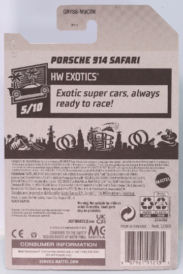 Hot Wheels Porsche 914 Safari HW Exotics GRY88 - Plus (+) a Bonus Hot Wheel