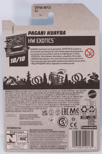 Hot Wheels Pagani Huayra HW Exotics GRY90 - Plus (+) a Bonus Hot Wheel