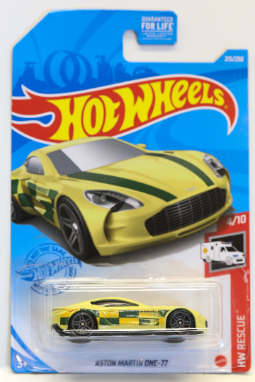 Hot Wheels Aston Martin One-77 HW Rescue GTB13 - Plus (+) a Bonus Hot Wheel