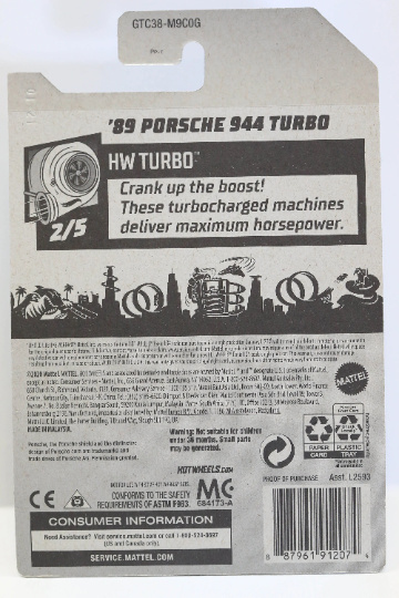 Hot Wheels '89 Porsche 944 Turbo HW Turbo GTC38 - Plus (+) a Bonus Hot Wheel